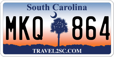 SC license plate MKQ864