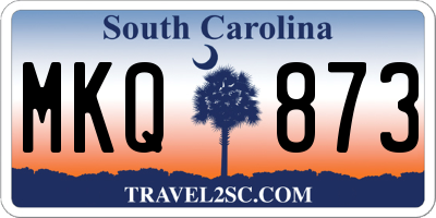 SC license plate MKQ873