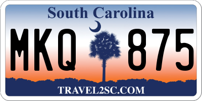 SC license plate MKQ875