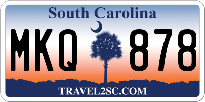 SC license plate MKQ878