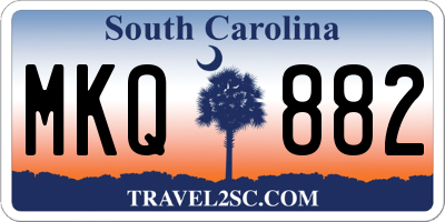 SC license plate MKQ882