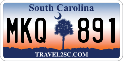 SC license plate MKQ891