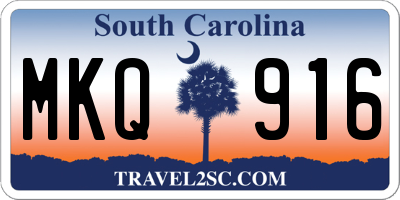 SC license plate MKQ916