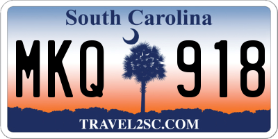 SC license plate MKQ918