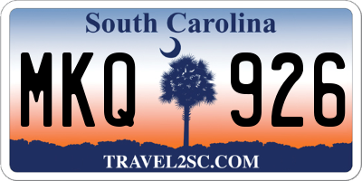 SC license plate MKQ926