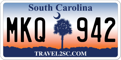 SC license plate MKQ942