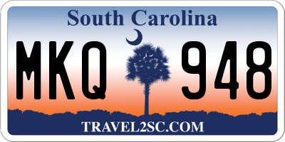 SC license plate MKQ948