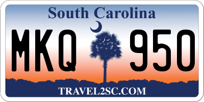 SC license plate MKQ950
