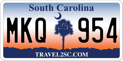 SC license plate MKQ954
