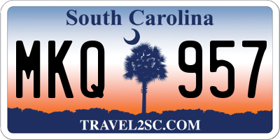 SC license plate MKQ957