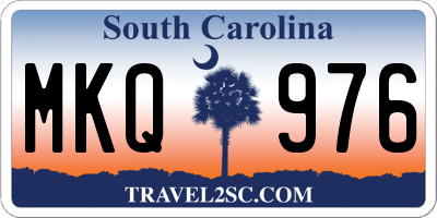 SC license plate MKQ976