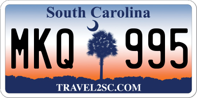 SC license plate MKQ995