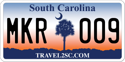 SC license plate MKR009