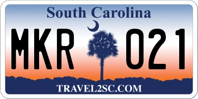 SC license plate MKR021