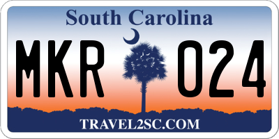 SC license plate MKR024