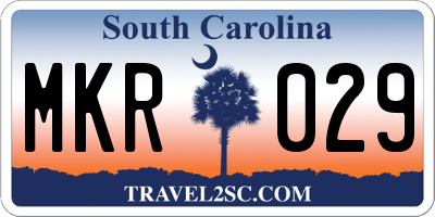 SC license plate MKR029