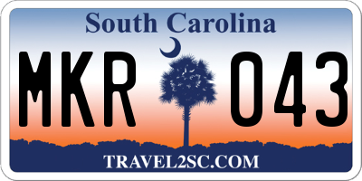 SC license plate MKR043
