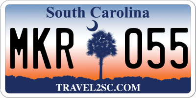 SC license plate MKR055