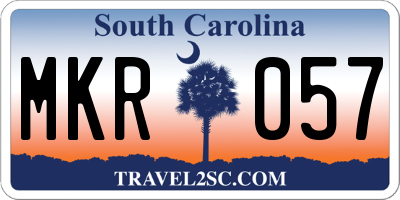 SC license plate MKR057