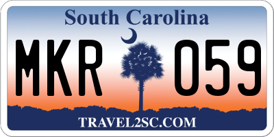 SC license plate MKR059