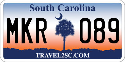 SC license plate MKR089