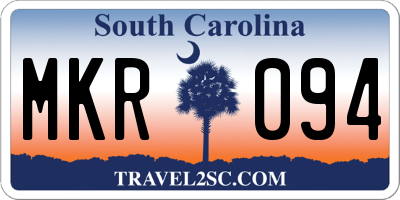 SC license plate MKR094