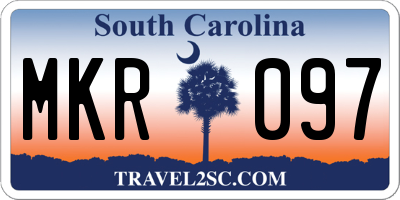 SC license plate MKR097