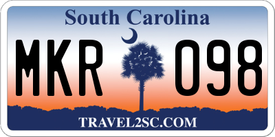 SC license plate MKR098