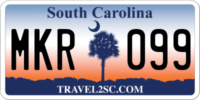 SC license plate MKR099