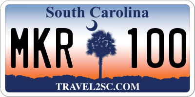 SC license plate MKR100