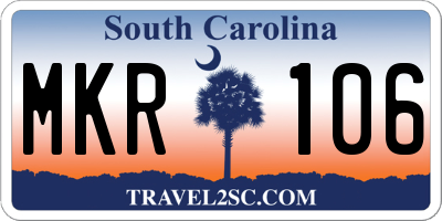 SC license plate MKR106