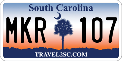 SC license plate MKR107