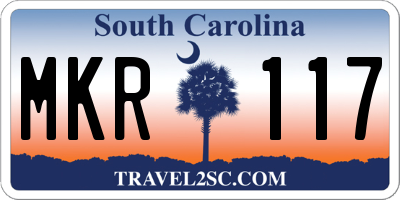SC license plate MKR117