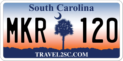 SC license plate MKR120