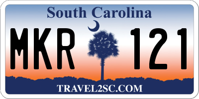 SC license plate MKR121
