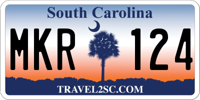 SC license plate MKR124