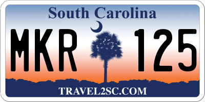 SC license plate MKR125