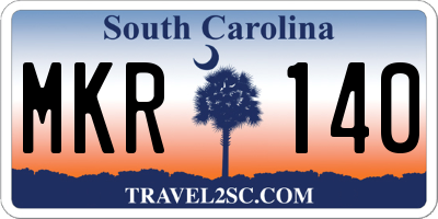 SC license plate MKR140
