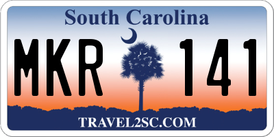 SC license plate MKR141
