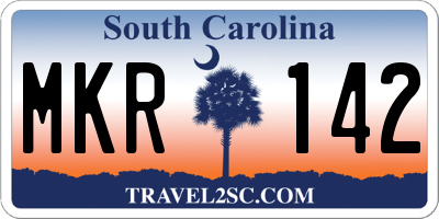 SC license plate MKR142