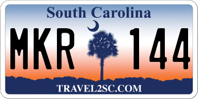 SC license plate MKR144