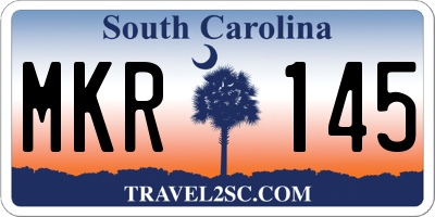 SC license plate MKR145