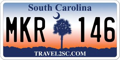 SC license plate MKR146