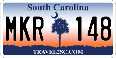SC license plate MKR148