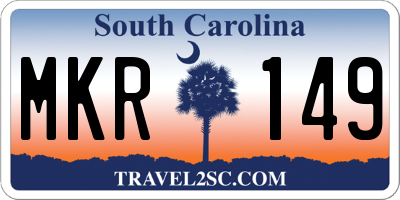 SC license plate MKR149