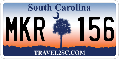 SC license plate MKR156