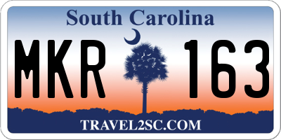 SC license plate MKR163