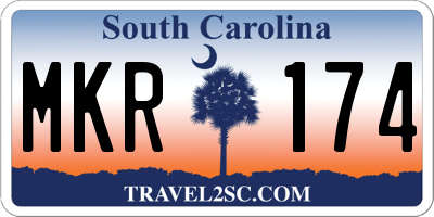 SC license plate MKR174