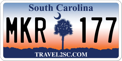 SC license plate MKR177