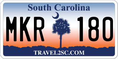 SC license plate MKR180